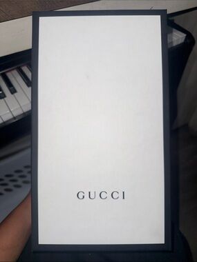 Gucci White and Black Designer Phone Accessory Box